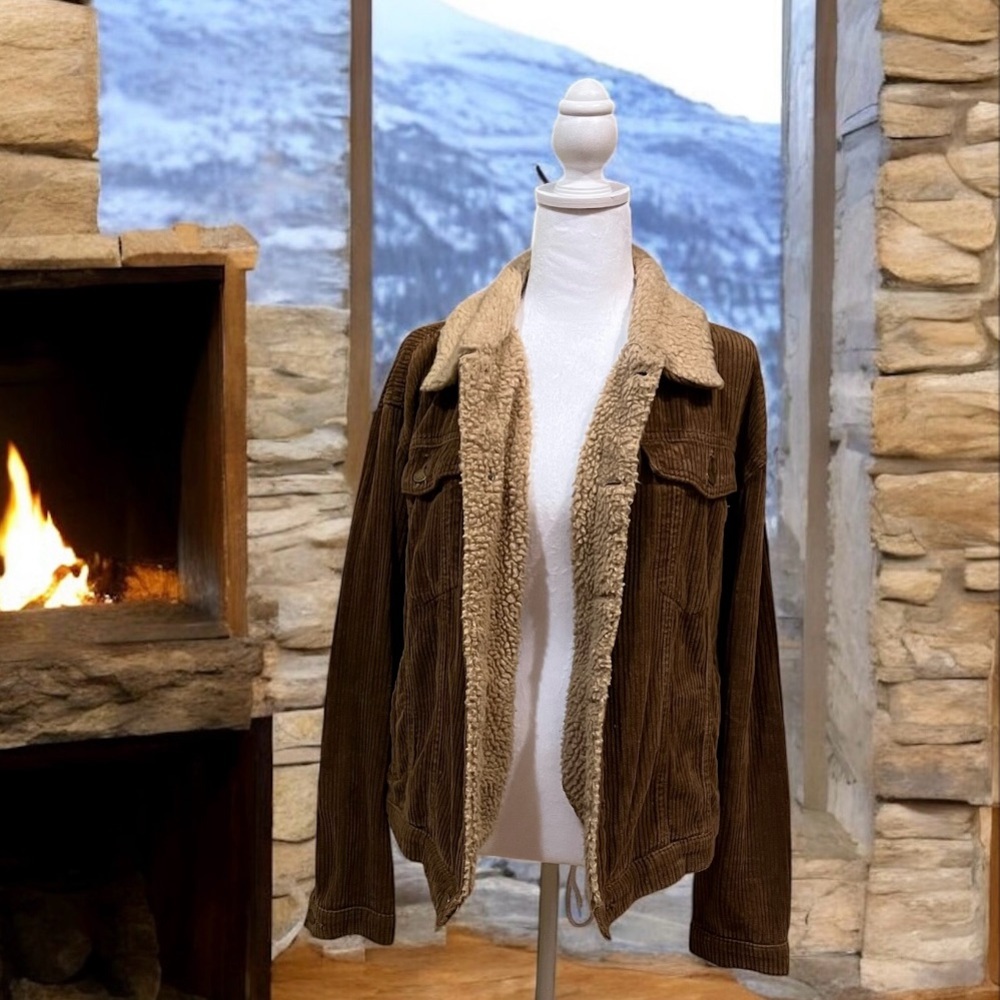 Boohoo Brown and Cream Coat